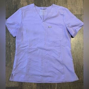 Figs Lavender Dew Catarina slim scrub top, Large